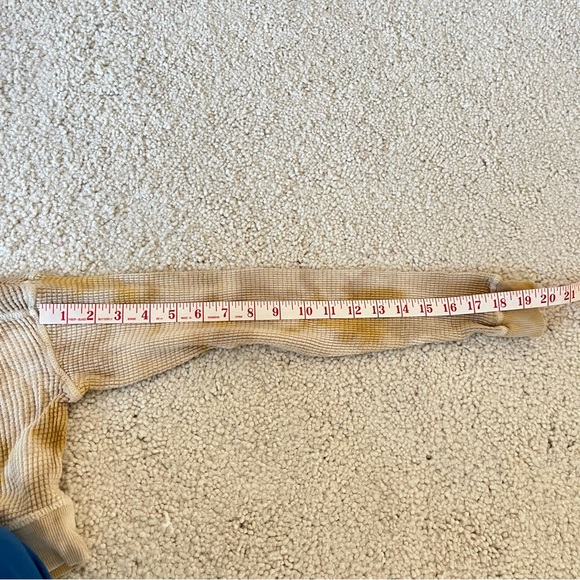 Wild Fable Ribbed Knit Cropped Hooded Sweater in Tie Dye yellow, tan and brown - Picture 6 of 7